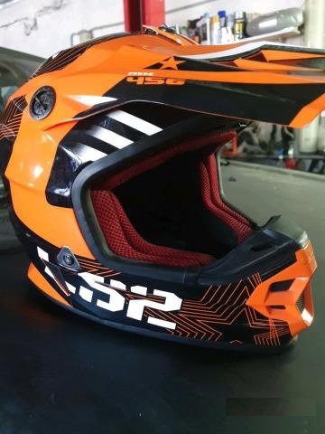 Мотошлем кроссовый mx456 ls2 черный матовый