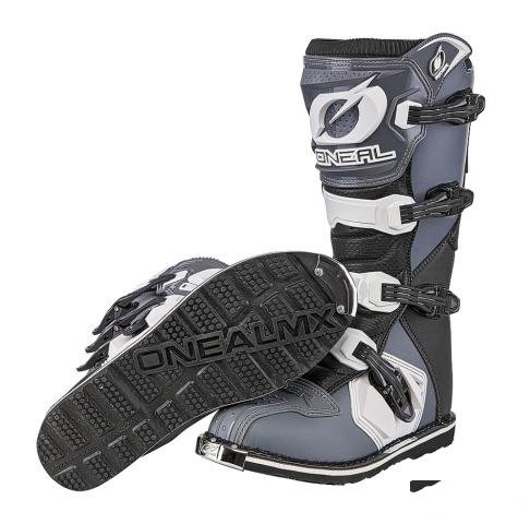 Мотоботы кроссовые Oneal rider Boot серые