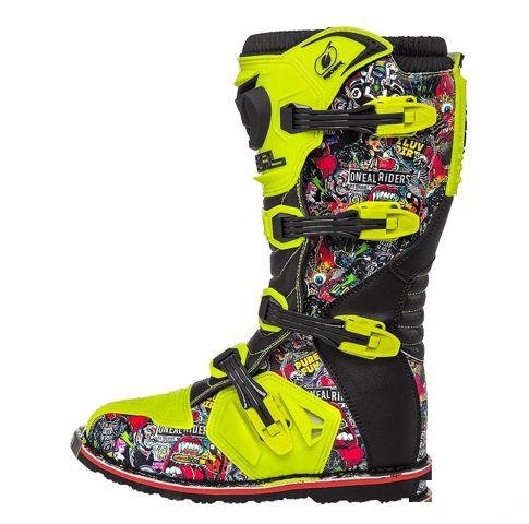 Мотоботы кроссовые Oneal rider Boot Crank желтые