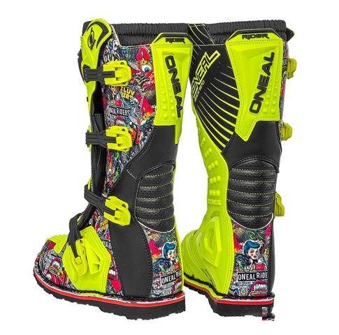 Мотоботы кроссовые Oneal rider Boot Crank желтые