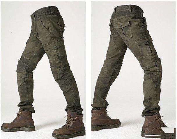 Мотоджинсы с защитой Komine Army хакки новые