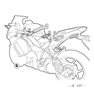 Установочный комплект для plxr4100 givi 4100KIT