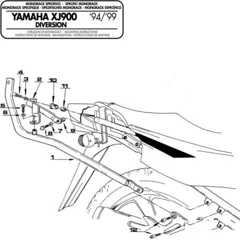 Крепление верхнего кофра Givi 331F