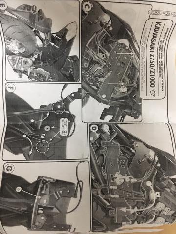 Kawasaki Z750 / Z1000 адаптер для кофров T265KIT