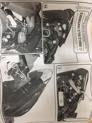 Kawasaki Z750 / Z1000 адаптер для кофров T265KIT