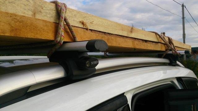 Автобагажник на рейлинги toyota Corolla