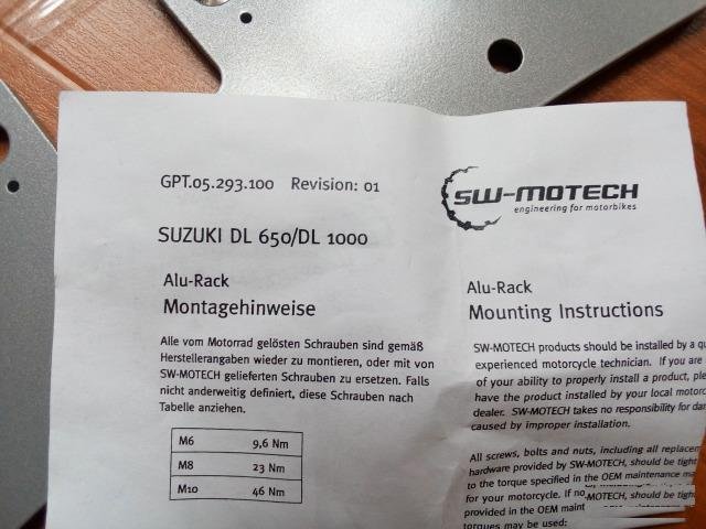 Крепление кофра suzuki dl650 dl 650 dl1000 dl 1000