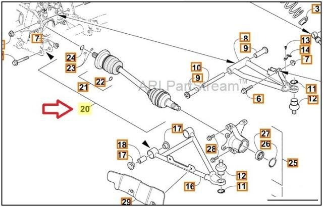 Оригинальная полуось ArcticCat 1502-943 (1502-806)