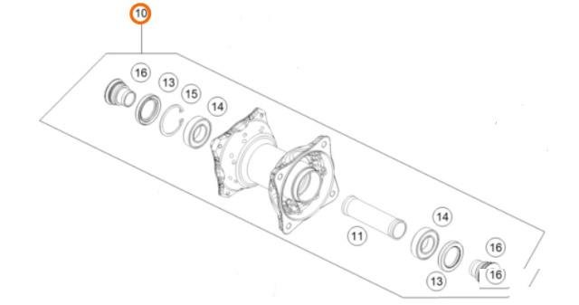 Ступица заднего колеса KTM SX85 (70010010144)