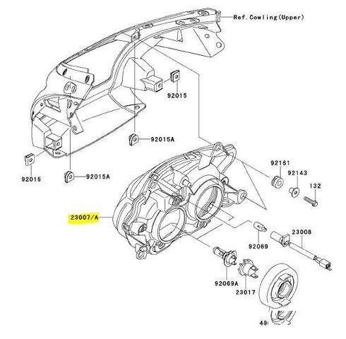 Фара Kawasaki ER6F 2006-2008