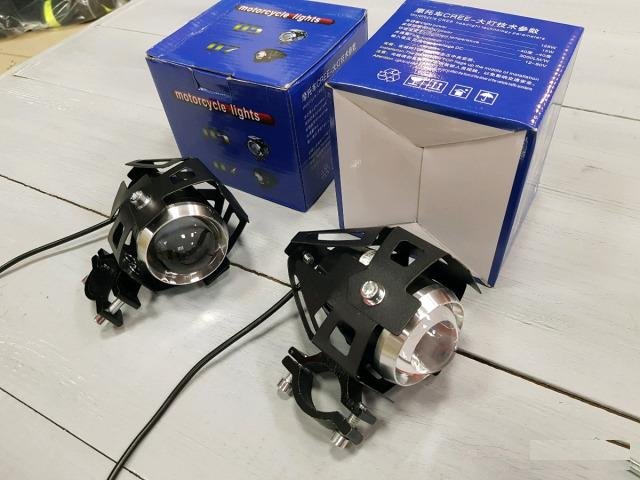 Фары мотоцикла дополнительные линзованные Led