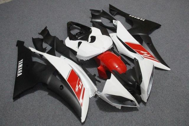 Комплект пластика на Yamaha R6 08-15 Бело-Красно-Ч