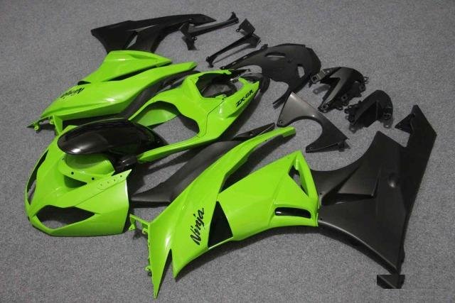 Комплект пластика Kawasaki ZX-6R 09-12 Зелен-Черны