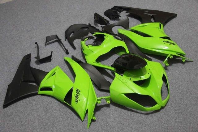 Комплект пластика Kawasaki ZX-6R 09-12 Зелен-Черны