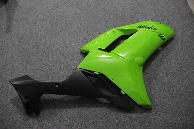 Комплект пластика Kawasaki ZX-6R 07-08 зелено-черн