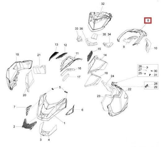 Консоль черная Ski-Doo Scandic lynx 517304820