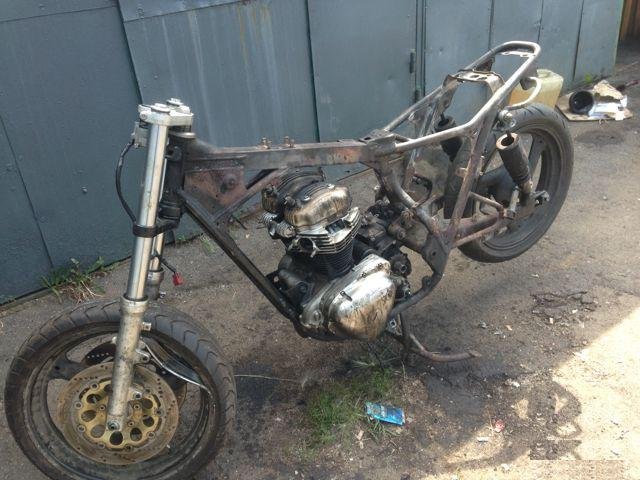 Рама с двигателем kawasaki W650