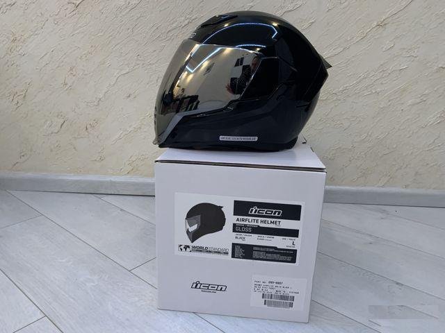 Мотошлем интеграл icon Airflite Gloss Черный