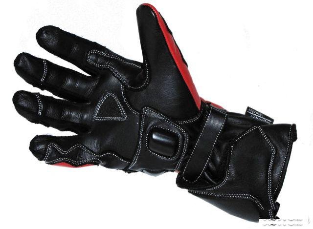 Кожаные мотоперчатки GZ-204 Red. Размеры M/L/XL