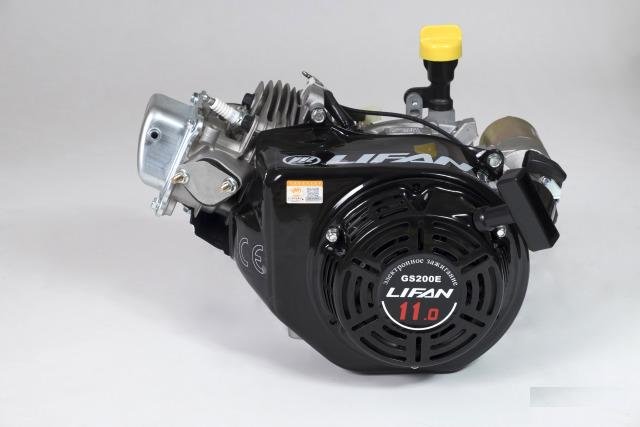Двигатель 4х тактный Lifan GS200E, 20мм, 11л.с 7А