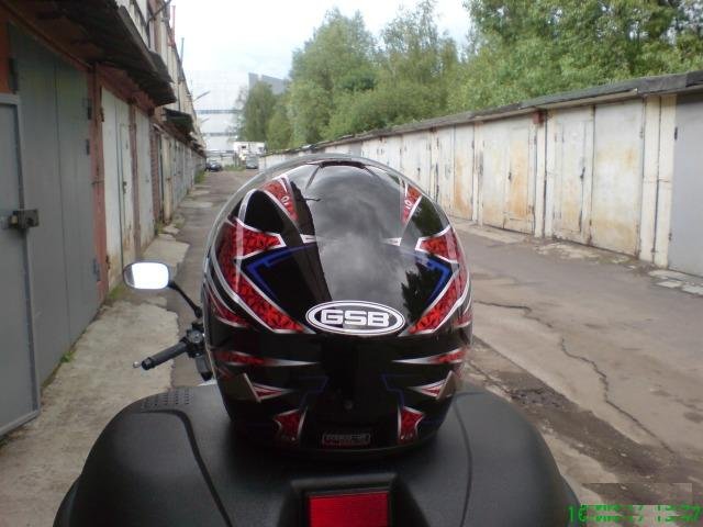 Мотошлем GSB G-342 black R c cолнцезащитными очкам