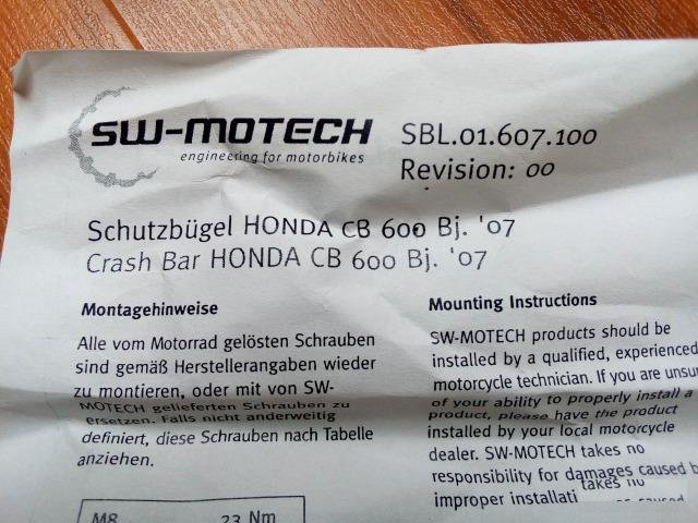 Дуги sw-motech honda cb600 fa cb 600 Hornet 07-13