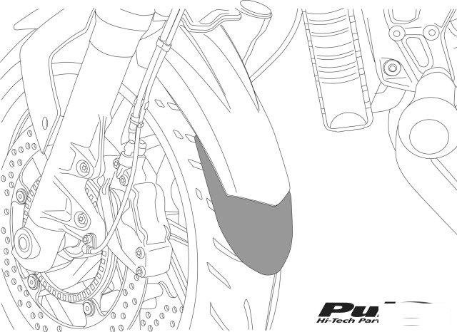 Удлинитель переднего крыла Puig для BMW S1000R/RR