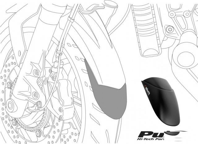 Удлинитель переднего крыла Puig для Yamaha MT-07