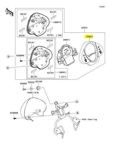 Корпус приборной панели верхний Kawasaki ER6N