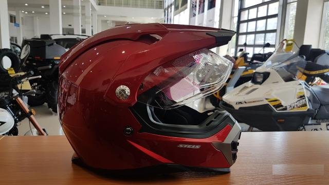 Шлем мотоциклетный кроссовый stels MX455, красный