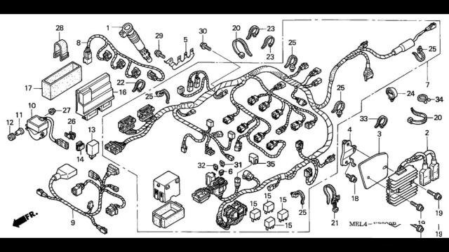 Проводка Honda CBR1000RR 2004г