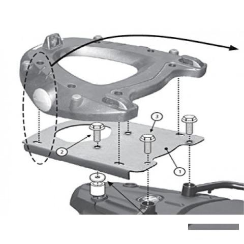 Крепеж центрального кофра BMW F650/700/800 (08-17)