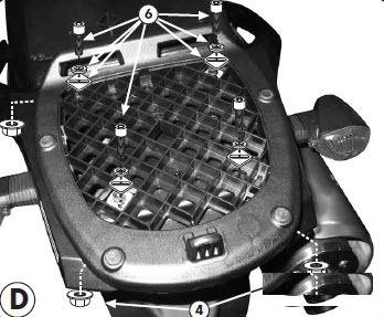 Крепеж центрального кофра Suzuki DL 650 / 1000
