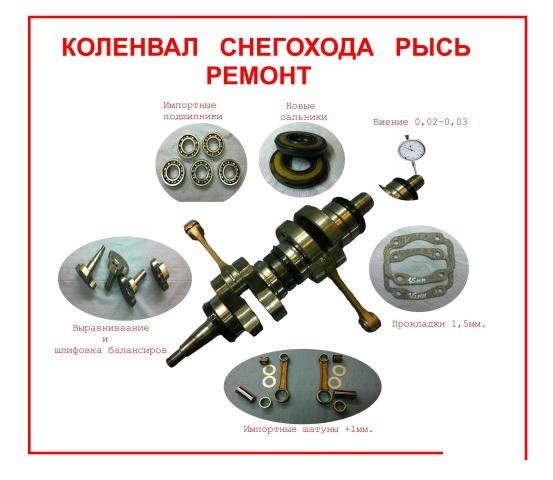 Шатуны коленвала для Снегохода рысь