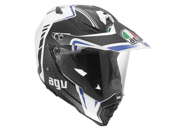 Шлем AGV AX-8 Dual Evo - Gt white/gunmetal/blue