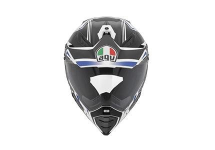 Шлем AGV AX-8 Dual Evo - Gt white/gunmetal/blue