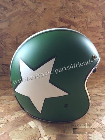 Мотошлем torc helmets green star