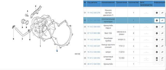 Прокладка крышки Сцепления (генератора) BMW F650