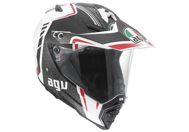 Шлем AGV «AX-8 Dual» Evo-Gt white/gunmetal/red