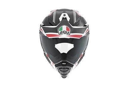 Шлем AGV «AX-8 Dual» Evo-Gt white/gunmetal/red