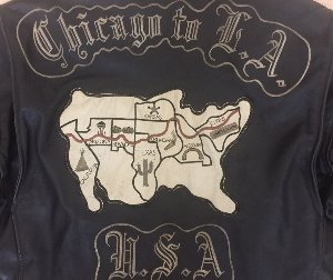 Оригинальная, кожаная куртка ROUTE 66.