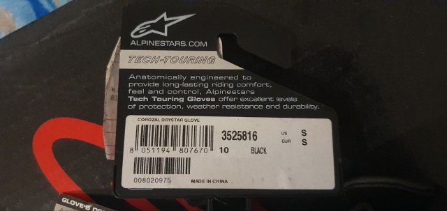 Мотоперчатки  ALPINESTARS COROZAL DRYSTAR GLOVES