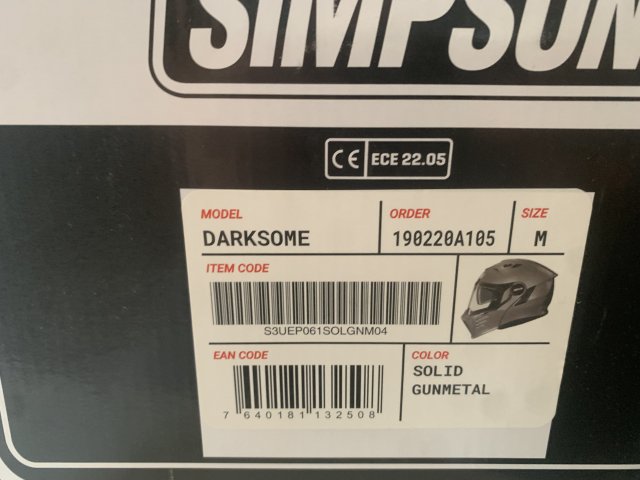 Новый шлем Simpson Darksome (M)