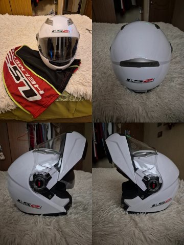 шлем модуляр с встроенным тонированным стеклом LS2