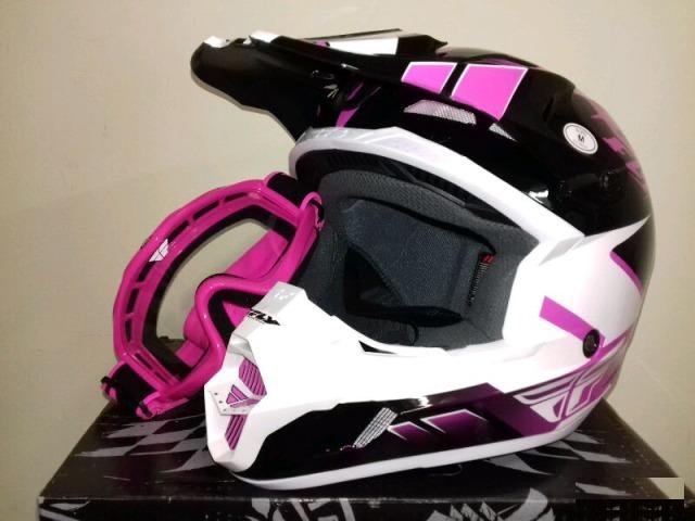 Кроссовый шлем FlyRacing + очки