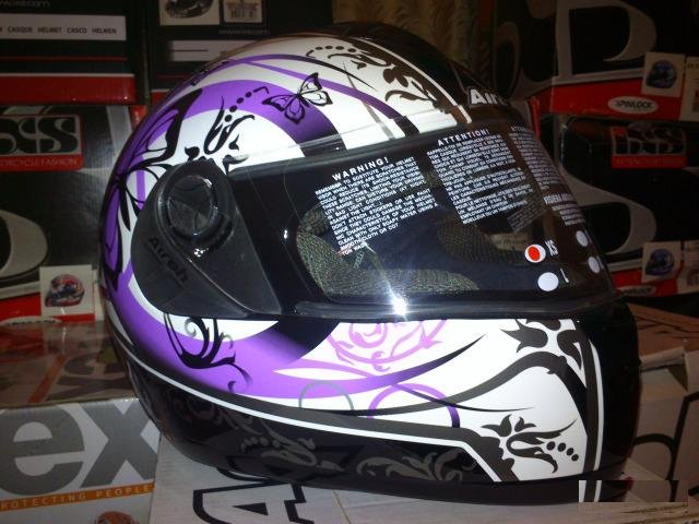 Мотошлем Airoh Aster-X Batterflay Violet XS и S