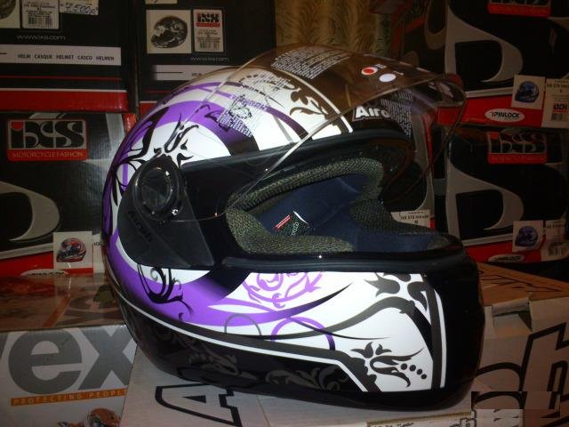 Мотошлем Airoh Aster-X Batterflay Violet XS и S