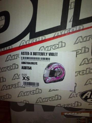 Мотошлем Airoh Aster-X Batterflay Violet XS и S