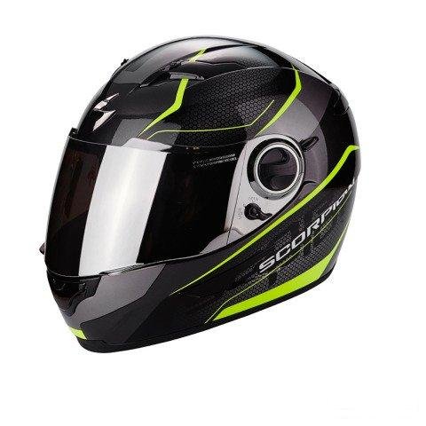 Шлем scorpion EXO-490 vision Черный/Желтый Неон