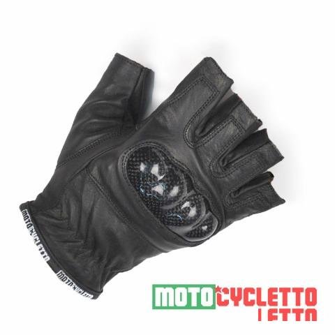 Перчатки без пальцев half-finger black, кожа